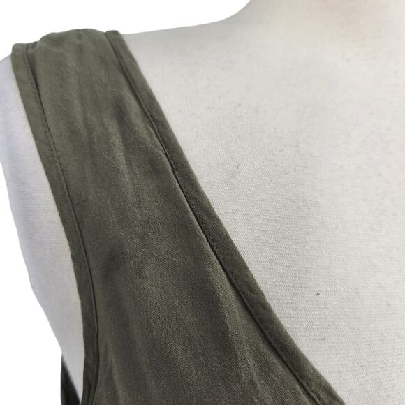 SALE Anthropologie Edme & Esyllte Freya Green Tank Dress With Pockets Small - Picture 8 of 9